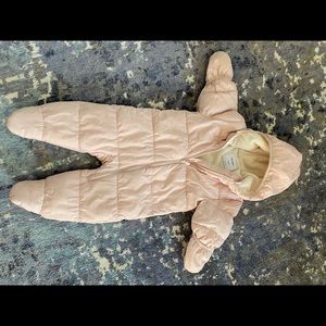 Snowsuit waterproof babygirl 6-12 months baby pink